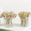 100Pcs/Bag Party Disposable Tableware Cocktail Knotted Bamboo Pick Fruit Skewers