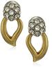 Estele - 24Kt Gold Plated Leaf Shaped Earrings with Austrian Crystals for Women and Girls