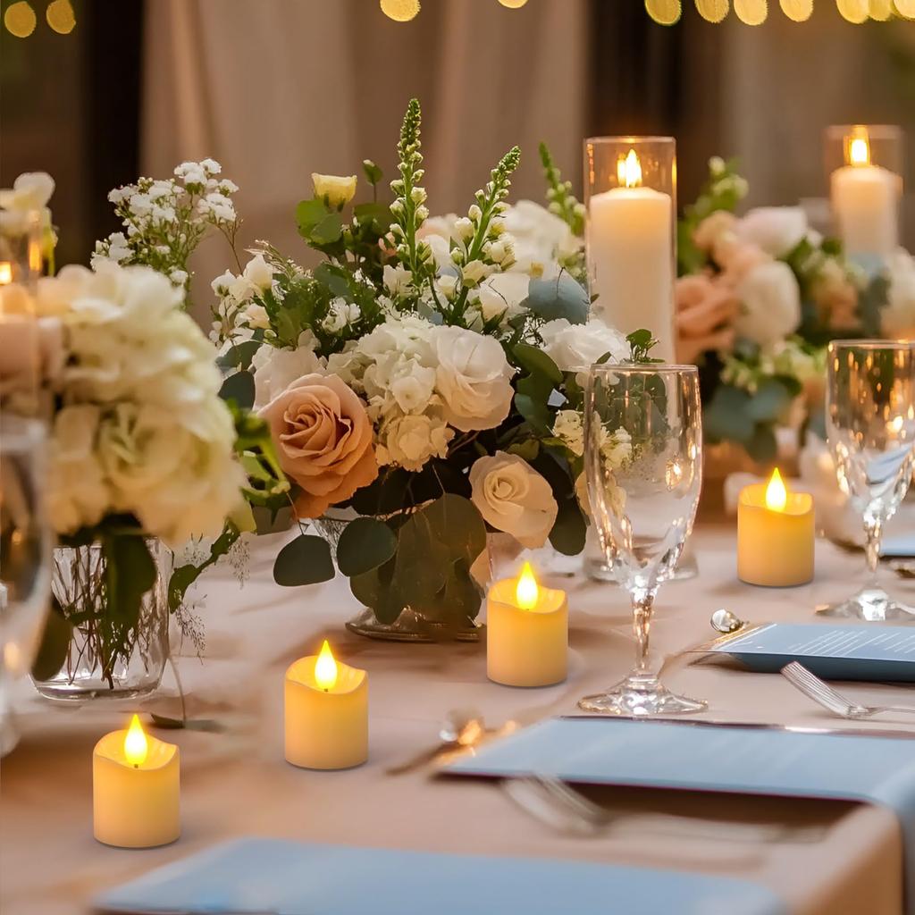 PChero USB-C Rechargeable Candle Lights, LED Candles, Rechargeable Power Outage Candle Lights, Flameless Rechargeable LED Candles, Timer Function,