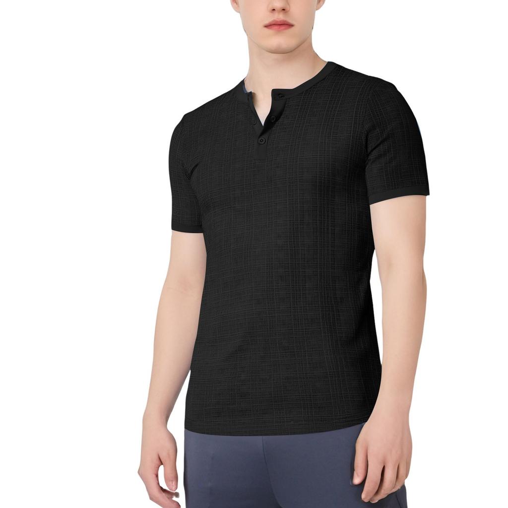 Летняя футболка мужская с коротким рукавом имитация свободного дышащего повседневного топа