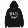Fashion Team Bride Tribe Hoodies Women Ring Crown Print Soft Pullover Sweatshirts for Wedding Bachelorette Party Outerwears