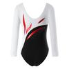 Kids Girls Stylish Clothing Long Sleeve Round Neckline Shiny Rhinestone Decorated Slim Fit Dance Leotards