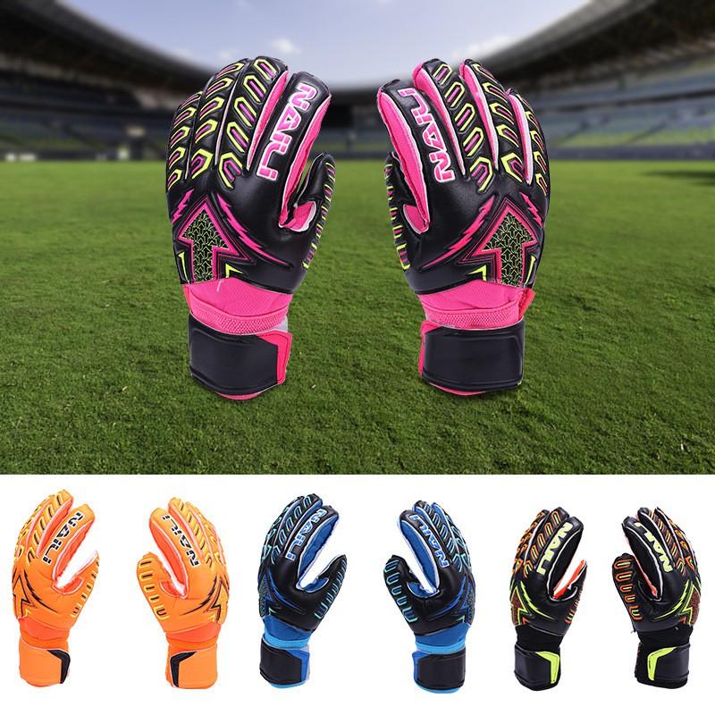 NAILI Goalkeeper Gloves Kids Adult Football Training Match Wear-resistant Latex Sizes 8-10
