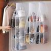 Storage Bag Large Capacity Multiple Compartments Dust-proof Transparent Multi-Layer Design Closet Handbag