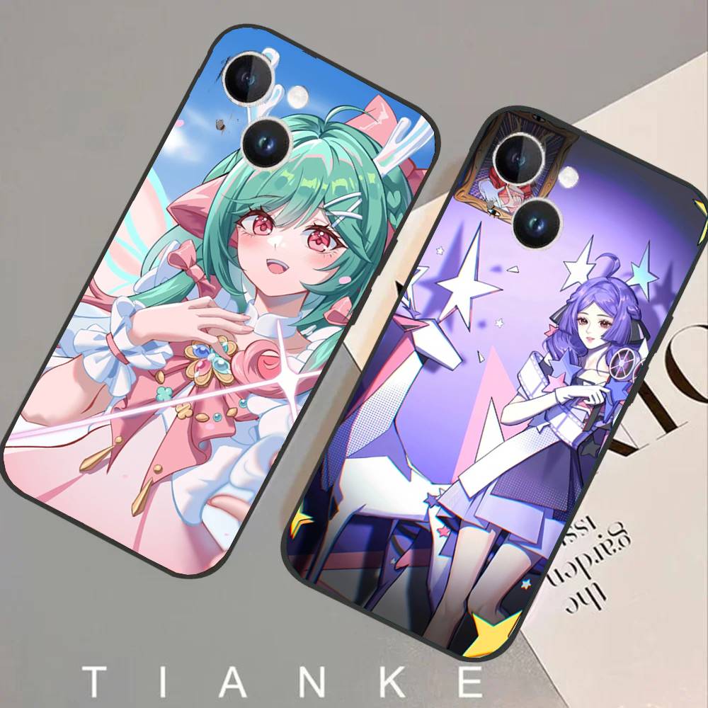 Yaomei Анимация Игра H-Honor Of K-Kings Чехол для телефона Для IPhone 17 Air 16 15 14 13 Pro Max 11 12 Черный Силиконовый Чехол