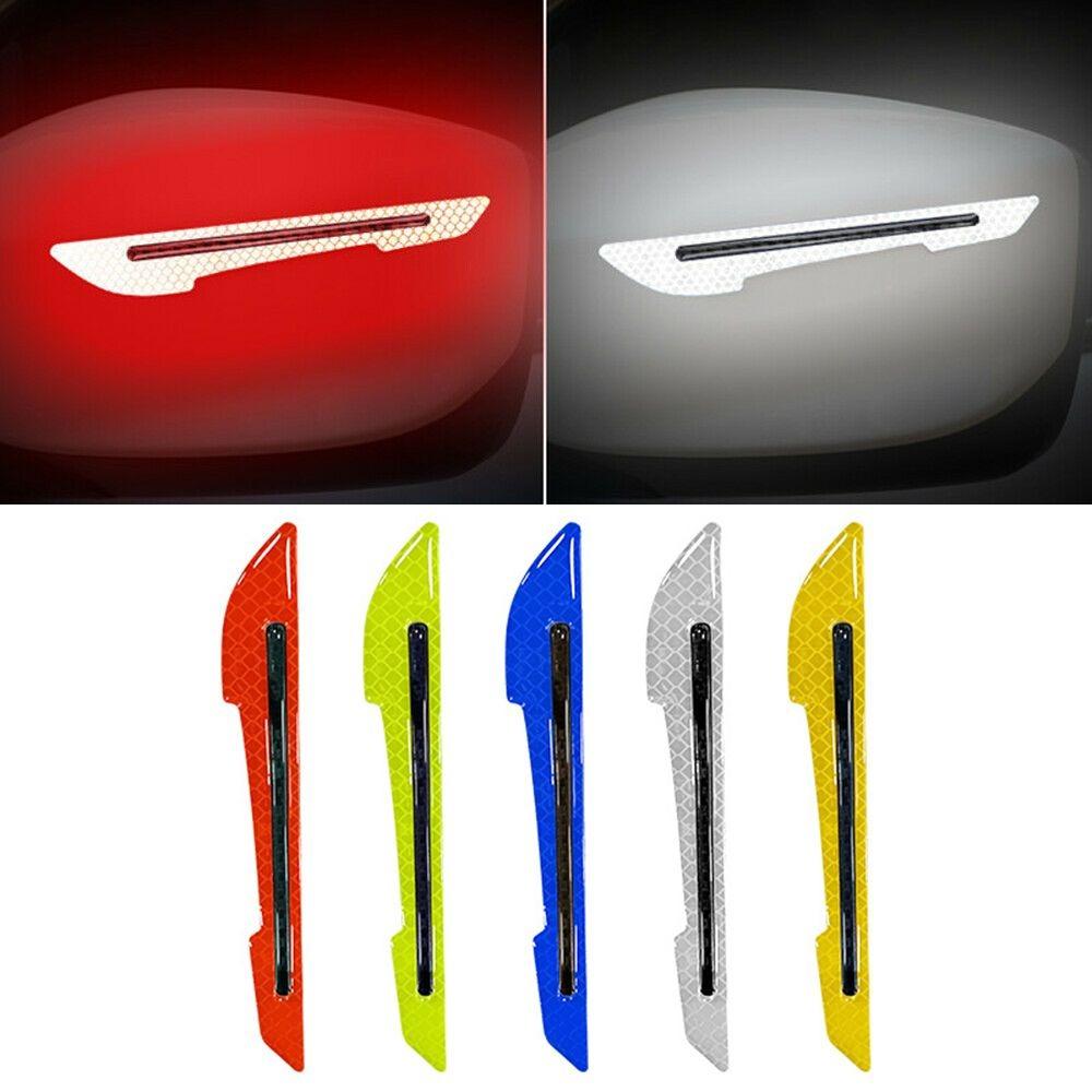 2pcs Anticollision Reflective Stickers Anti-Scratch Night Warning Sticker Rearview Mirror Stickers