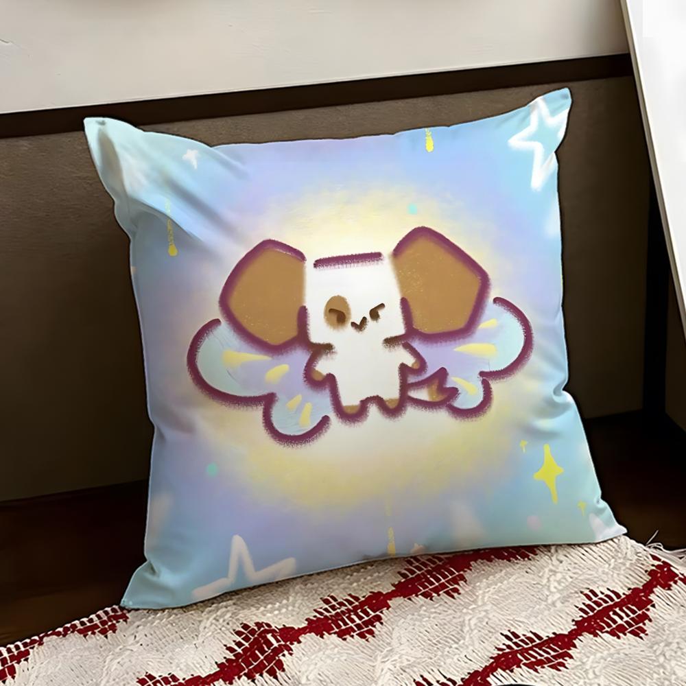 Fluffy Angel Pet Blast Cushion Cover Reversible Soft Durable Pillow Cover Home  Car MultiScene Use for Daily Comfort