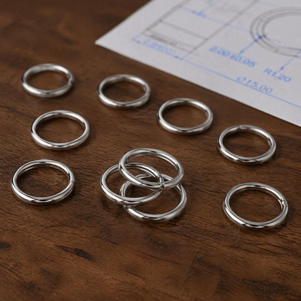 10pcs Solid Seamless Heavy Duty O Rings Multifunctional Multi-Purpose O Rings For Belt Rigging