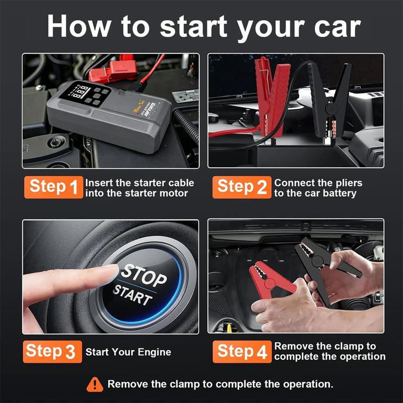 2000A 180Psi Car Emergency Multifunction 12v Battery Booster Tire Inflator Super Compressor Jump Starter Power Bank Air Pump