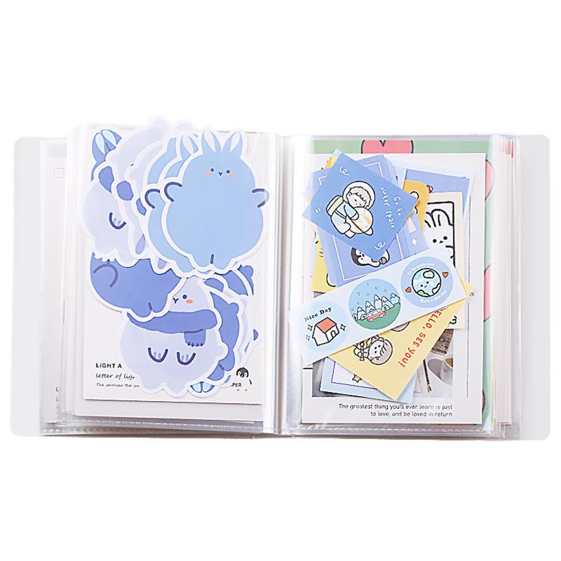Pocket Style A6 Storage Booklet Large Capacity Stickers Cards Invoices Notes Bookmarks Photo Albums Picture Books Card Albums