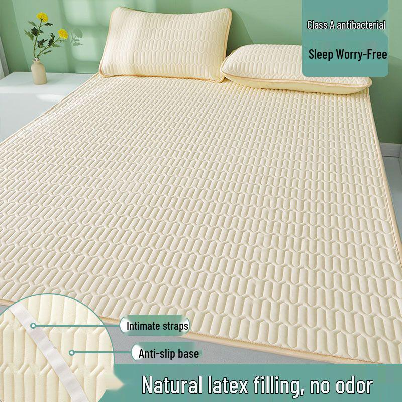 Summer Ice Silk Cool Mat Set: Soft Three-Piece Latex Mattress Cool Pad for Dorm Beds