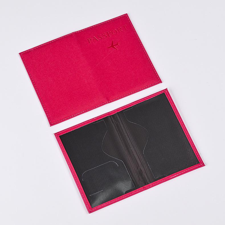 14*10cm PU Leather Passport Cover Case Holder with ID Credit Card Slot Card Document Pocket Wallet for Travel Passport Sleeve