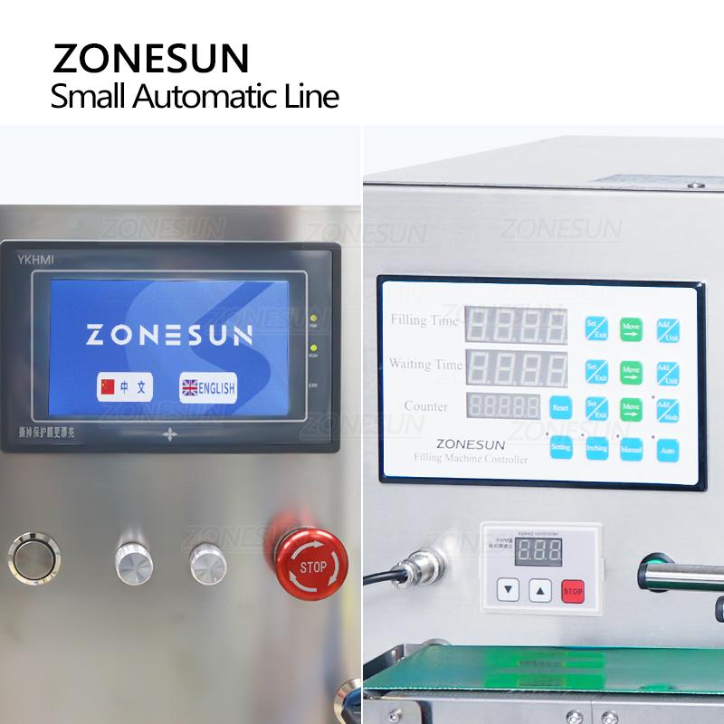 ZONESUN ZS-MPXG1 Small Automatic Filling Capping Machine Bottle Cap Tightening Milk Cosmetics Liquid Filler Food Beverage