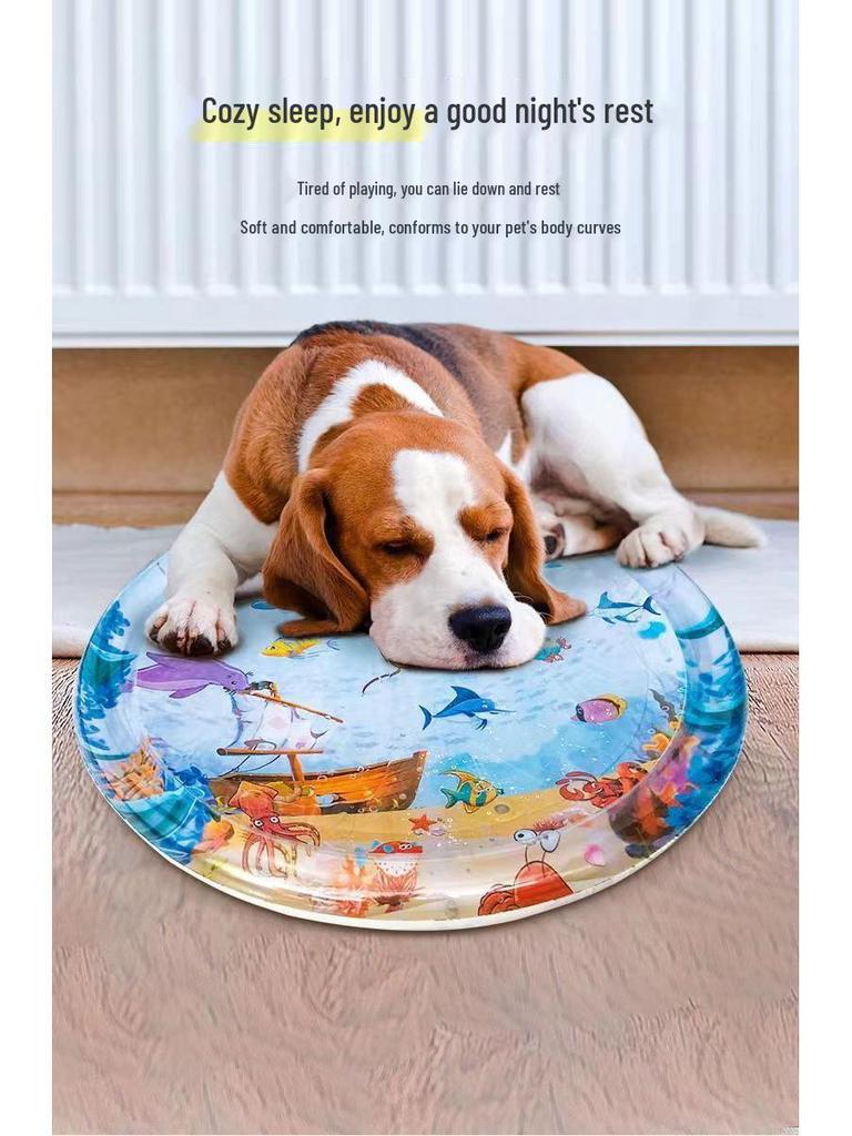 Большая надувная охлаждающая водяная кровать для кошек и собак - Ледяная подушка против царапин