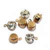 Clear Rhinestone Pendants Jewelry DIY Making Findings Rose 10pcs