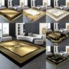 Luxury Geometric Carpet Living Room Decor Sofa Rug Bedside Floor Mat Modern Home Design Essential Balcony Coffee Table Floor Mat