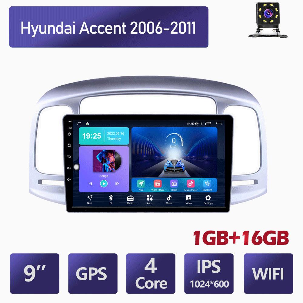 Автомобильное радио для Hyundai Accent 2006-2011 2 Din 9 дюймов Android автомобильный мультимедийный проигрыватель GPS навигационная система головное устройство стерео 1+16 ГБ