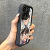 Детектив Конан МУЛЬТФИЛЬМ Для IPhone 17 Pro Max 16 15 14 13 12 11 Plus Черный Мягкий Чехол для Телефона
