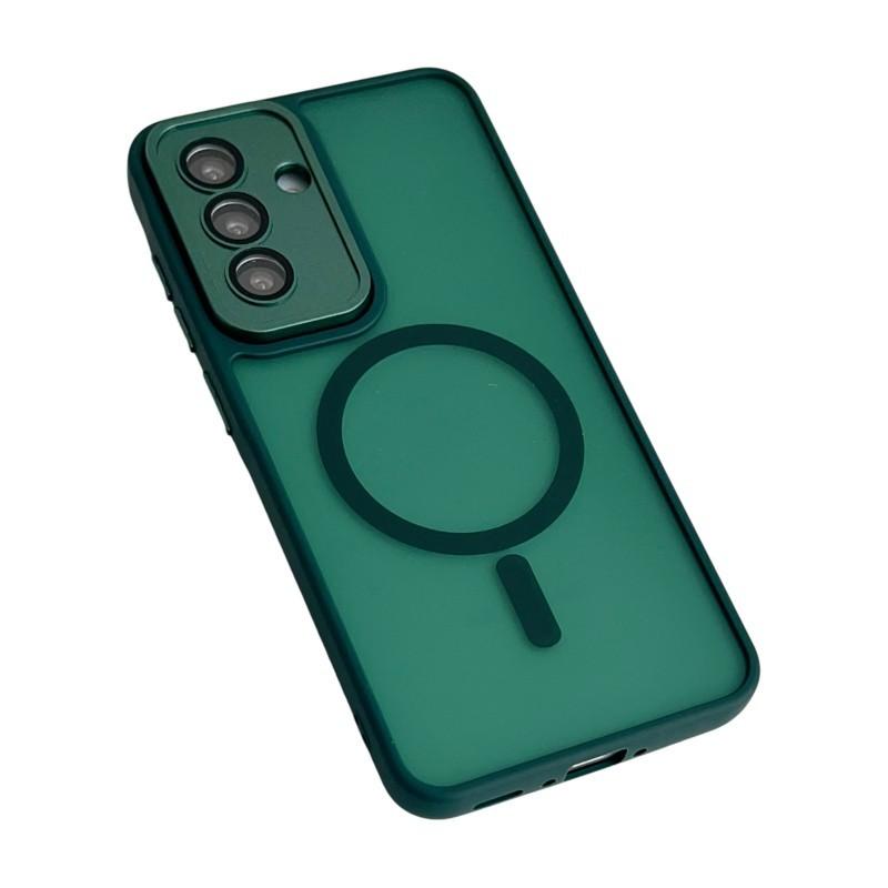 Для Samsung Galaxy A35 5G Магнитный чехол WANLONFENG Серия QB PC TPU Чехол для телефона с защитной пленкой для экрана