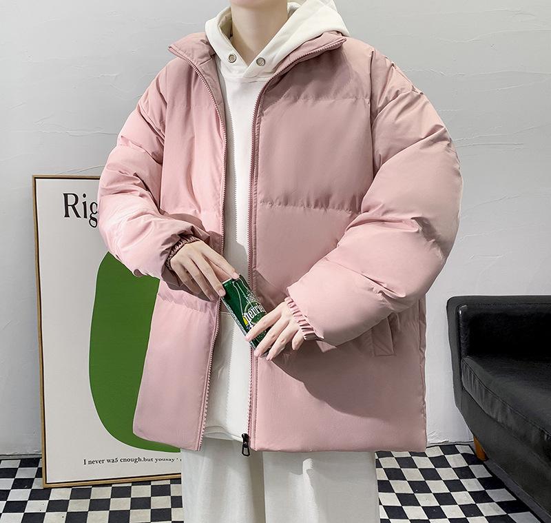 Осень и зима Новая черная стоячая воротниковая утепленная утепленная молодежная одежда с хлопковой подкладкой