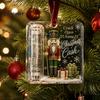 Держатель подарочной карты для Рождественской елки, Денежный ornament, Прозрачный акриловый держатель для денег, Праздничное Рождественское подвесное украшение, Забавные способы Рождества, День рождения