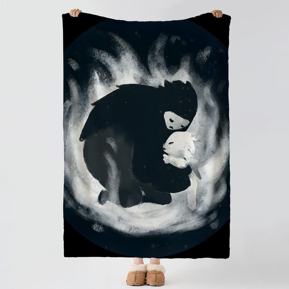 Ori a-and t-the Blind Forest Throw Soft Warm Flannel Blanket, Multi-use Throw for Bed Sofa Office, Air Conditioning Nap Blanket