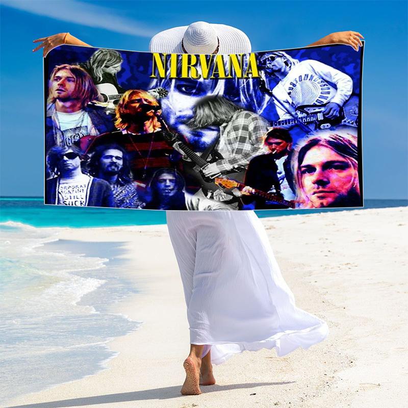 Nirvana Print Beach Towel, Large Soft Quick Dry Towel for Beach Camping Swimming