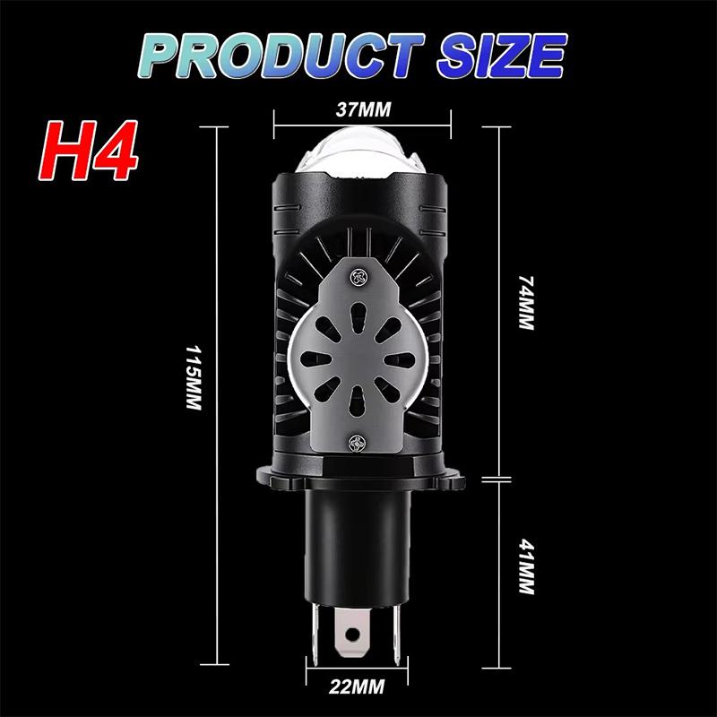 H4/9003/HB2 LED Headlight Bulb Projector Lens Canbus Super Bright LED 3000W 3500000LM 6000K Hi/Low Light Apply to Car&Motorcycle