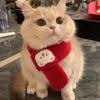 Шарф для кошек и собак с мультяшным принтом медведя, теплый, предотвращает отрывание, подходит для маленьких собак, щенков и котят, в качестве новогоднего или рождественского подарка.