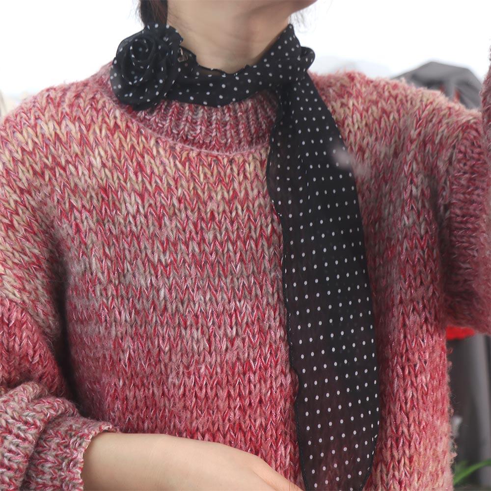 Cravat Polka Dot Scarves Bow Ties Collar Flower Decoration All-match Long Silk Scarf Spring Summer