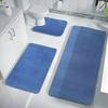 Three Piece Toilet, Bath Floor Mat, Shower Mat, Bath Absorbent Mat, Non Slip Carpet, Soft and Comfortable, Laundry Room.