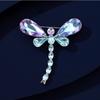 Light Luxury Crystal Dragonfly Brooch, High-end Feminine Charm, Colorful Insect Corsage, Niche Design Sense Brooch