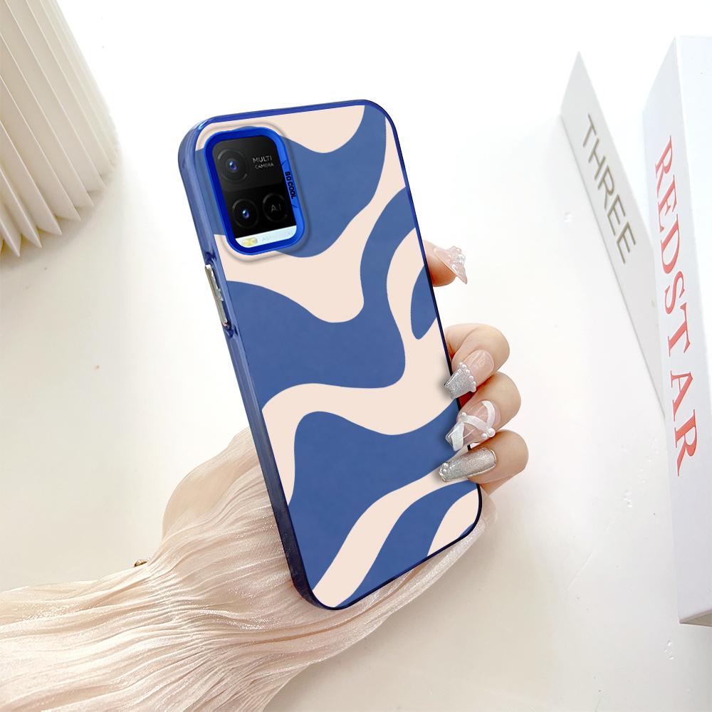 Окрашенный узор, красочный серебристый, двухсторонний, жесткий, противоударный чехол для телефона Vivo