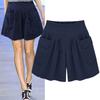 Summer Fashion Women Plus Size Solid Loose Hot Pants Pockets Lady Summer Casual Shorts Wide Leg Shorts
