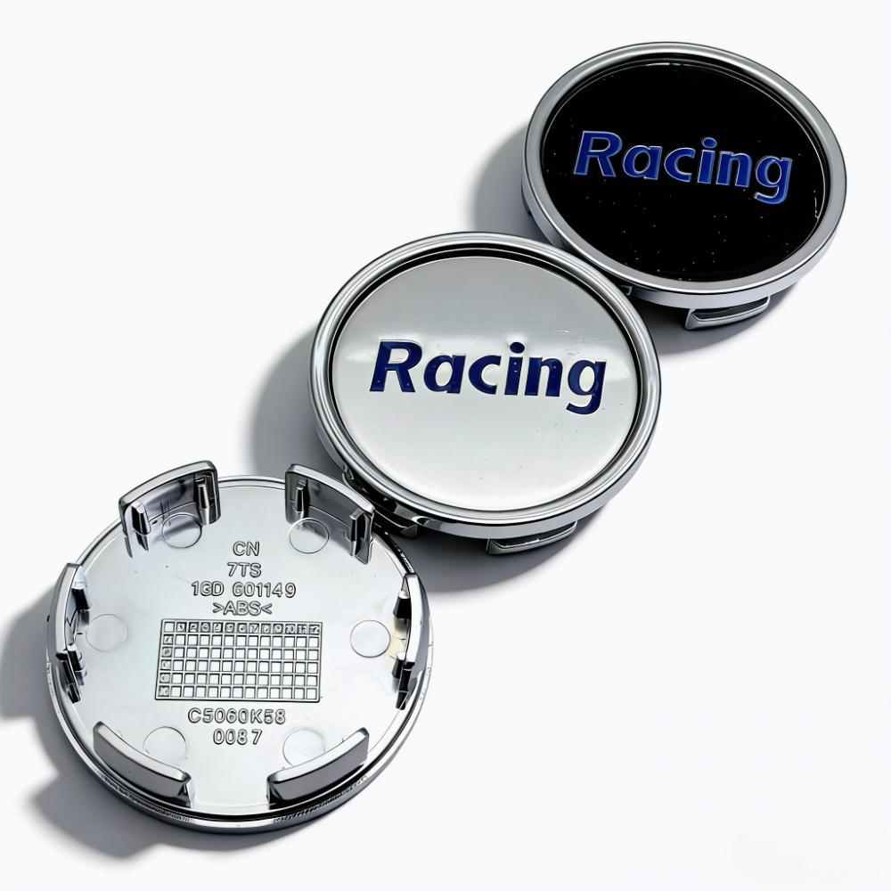 4pcs 58mm 53mm Car Wheel Center Caps With Racing Logo Emblem Badge Wheel Hubcaps Rim Center Dust Cover Replace Hub Accessories