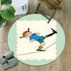1pc Pippi Longstocking2 Print Round Carpet Chair Round Carpet Suitable for Bedroom Living Room Home Decorative Carpet