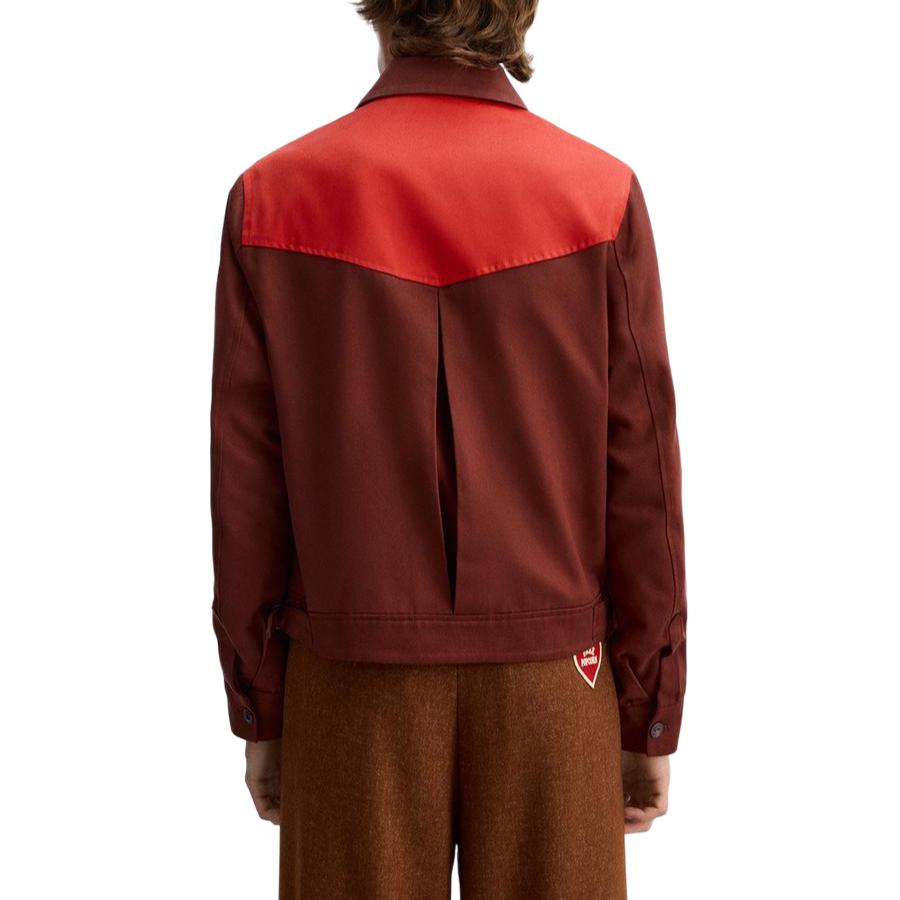 Zara X Harry Lambert Collaboration FW24 Укороченная куртка с цветными блоками на молнии с логотипом, куртка унисекс, красная 06861317-600
