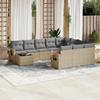 VidaXL Garden Lounge Set with Cushions 11 Pcs, Patio Sofas, Patio Furniture Set, Outdoor Furniture, Beige 3220728