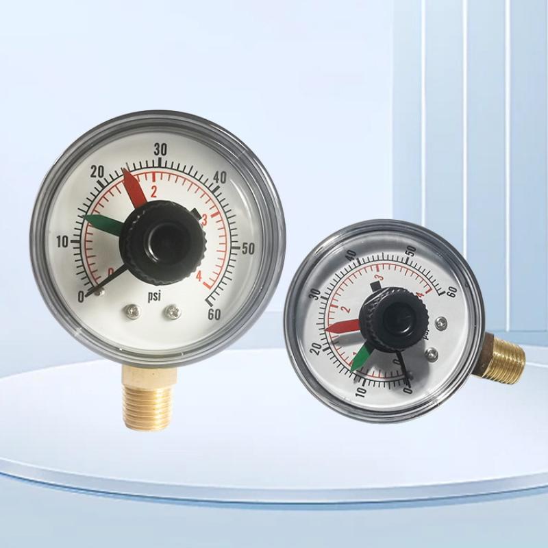 Двухшкальный манометр Y50 0-60 PSI для воздуха, воды, масла. Прочный и точный