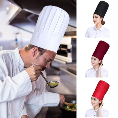 Поварской колпак, регулируемый эластичный, для взрослых, пекарей, кулинарная шапка, мягкая, дышащая, высота, толщина, кухонные принадлежности для выпечки