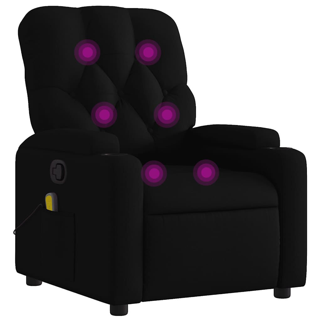 Massage Chair Black Fabric