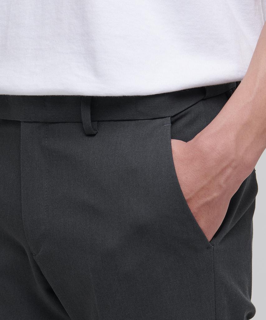 MUSINSA STANDARD Tapered Hidden Elastic Waist Length Slacks [Gray]