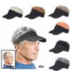 Golf Baseball Cap with Fake Hair Cap Sun Visor Fun Toupee Hats Mens Womens Spiked Hairs Wig Hat