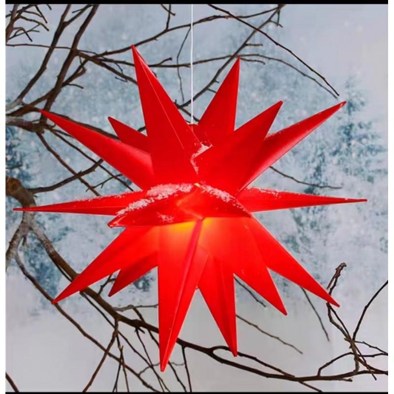 3D Multi-Angle LED Star Hanging Light Outdoor Garden Christmas Decor IP55 Waterproof