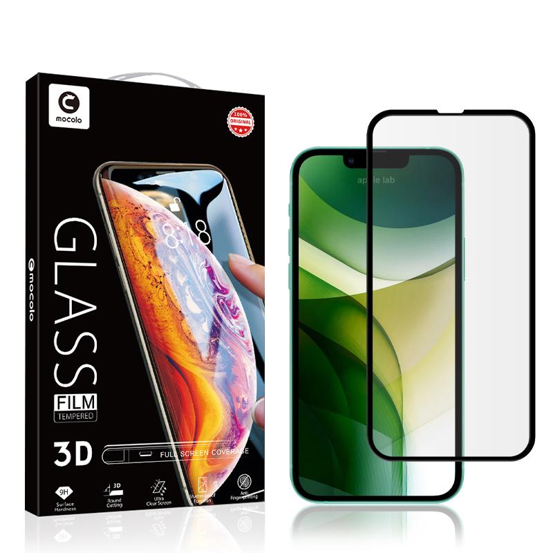 MOCOLO 3D Curved Full Glue Anti-fingerprint Full Coverage Tempered Glass Screen Film for iPhone 13 Mini 5.4 Inch
