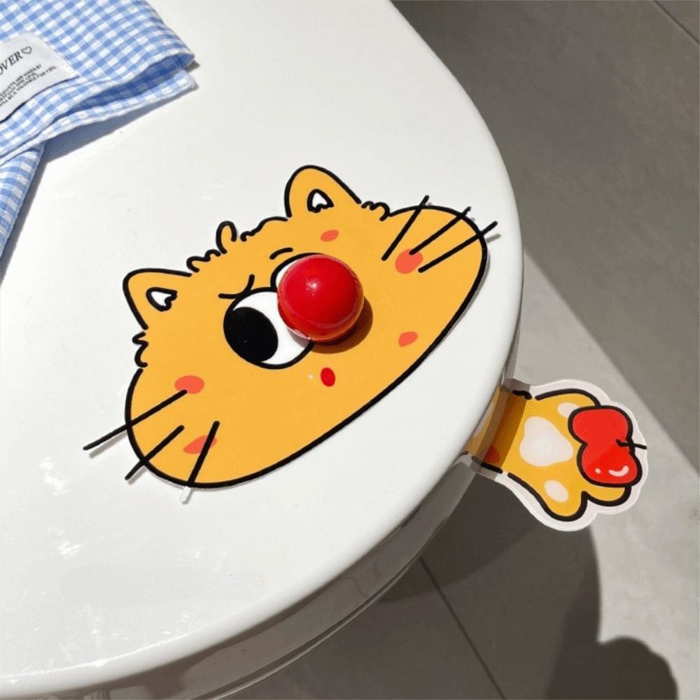 Мультяшный подъемник крышки сиденья унитаза, самоклеящийся, не оставляющий следов, ручка для подъема сиденья унитаза, бесконтактный подъемник крышки сиденья унитаза