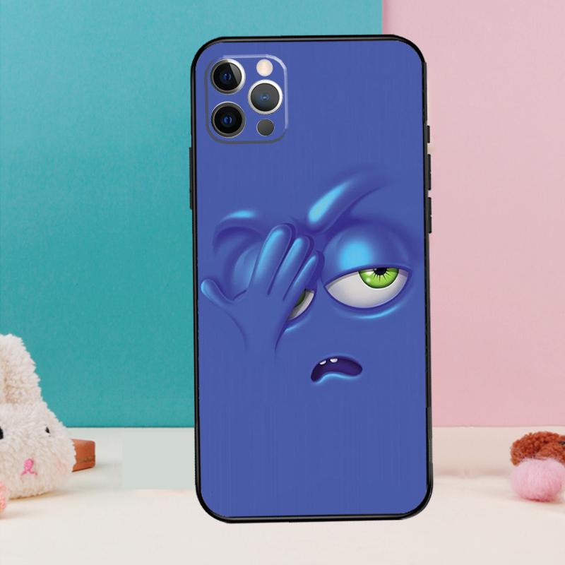 3D забавное лицо Милый чехол для телефона для iPhone 17 Air 16 15 13 12 11 14 Pro Max 12 13 mini 15 16 Plus 16e Чехол