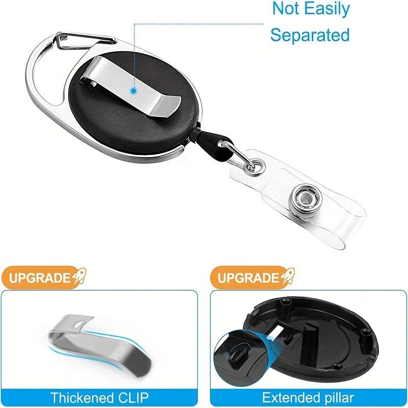 3pcs Push Type Back Cover ID Holders Name Bedges Holder Staff Work Pass Card Cover Case with Badge Reel Chest Pocket ID Tag Clip Reel