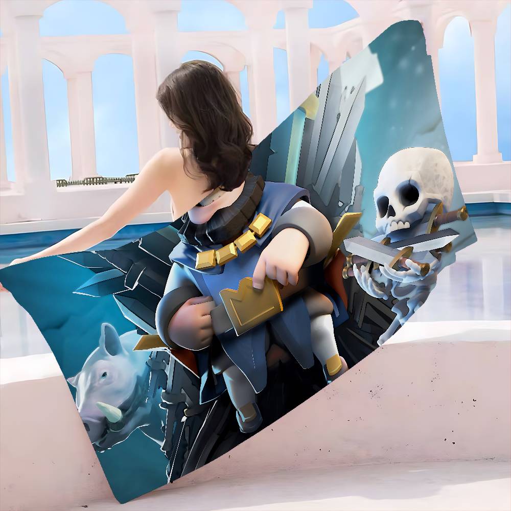 Игровое полотенце C-Clashs R-Royale из микрофибры, мягкое, хорошо впитывающее, дышащее, для девочек и детей, декоративное, с мультяшным рисунком, пляжное полотенце
