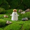 Small Party Decorations Cute Halloween Resin Sculpture, Table Decorations, Mini Adorable Owl Bat Figurines Pumpkin Ghost Decor for Home